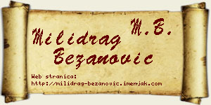 Milidrag Bežanović vizit kartica